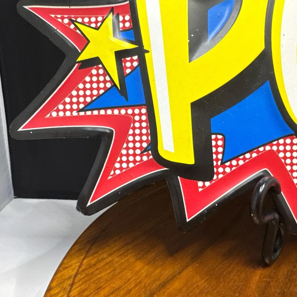 Lot Of 2 Superhero Tin Signs - Bang & Pow -Open Road Brands - Read Description - - Picture 7 of 16